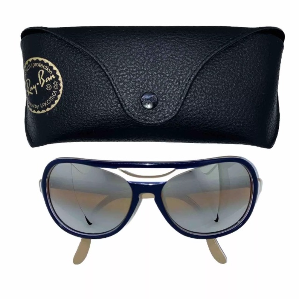 Vintage B&L Ray Ban Bausch & Lomb DGM Ambermatic Powderhorn Aviator Sunglasses.
